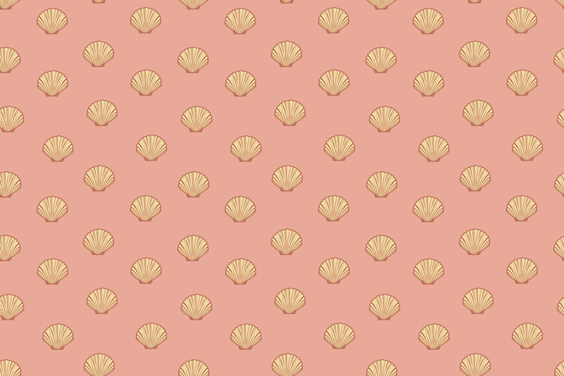 Individual original mesa manteles de patrón conchas - TenVinilo