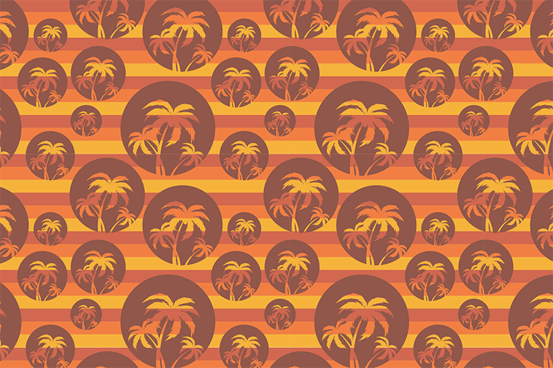 Individual original mesa patrones de palma tropical - TenVinilo