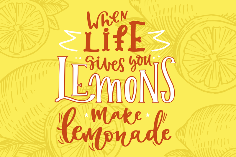 Individual mesa frases si la vida te da limones haz limonada - TenVinilo