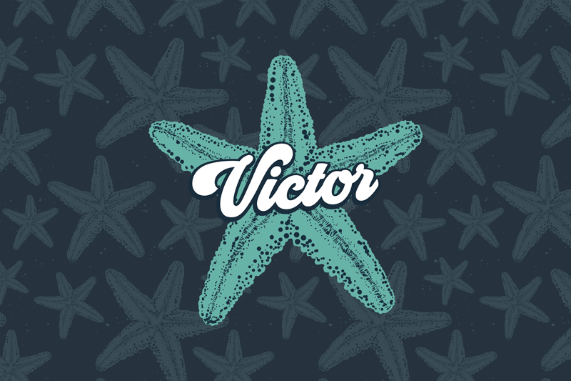 Individual mesa personalizable estrella de mar - TenVinilo