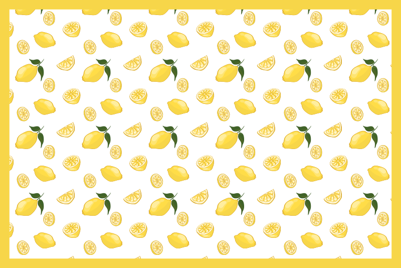 Individual original mesa superficie con limones - TenVinilo