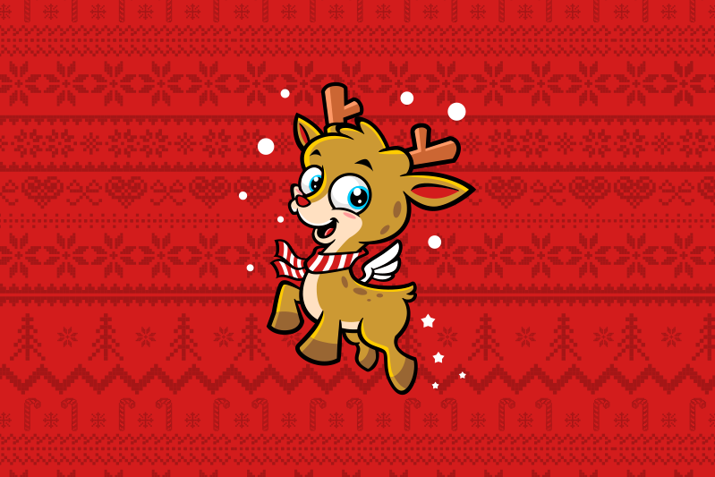 Individual de mesa navideño renito adorable - TenVinilo