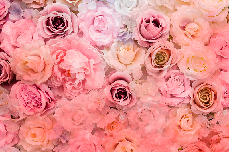 Individual mesa patrón rosa floral - TenVinilo