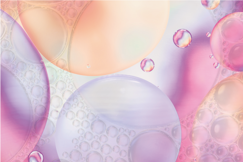 Individual mesa patrón superficie colorida burbujeante - TenVinilo