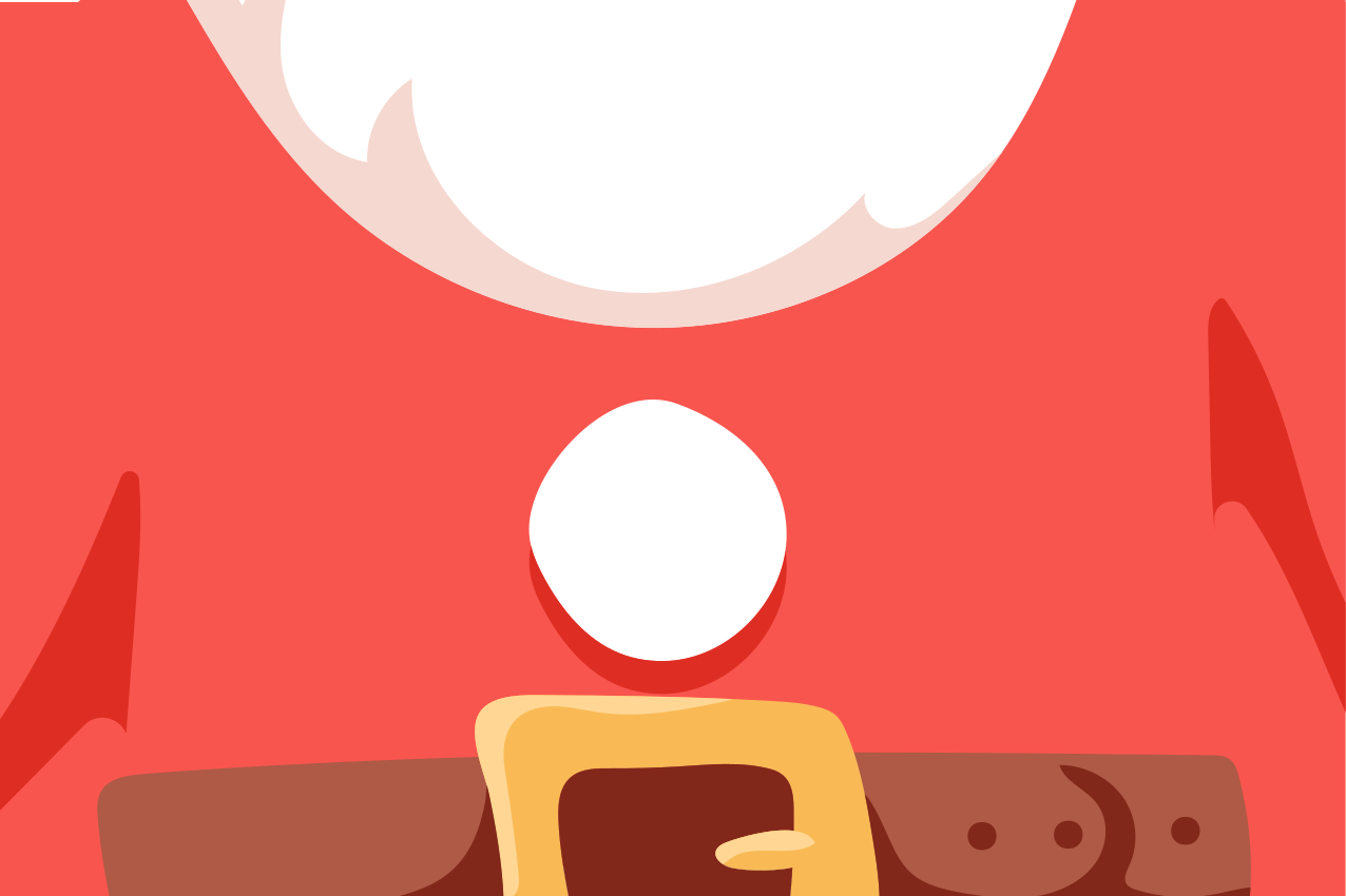 Individual de mesa navideño camiseta de santa claus - TenVinilo