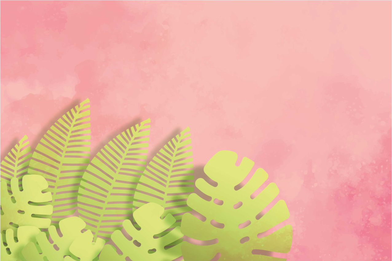 Individual original mesa arreglo de hojas botánicas - TenVinilo