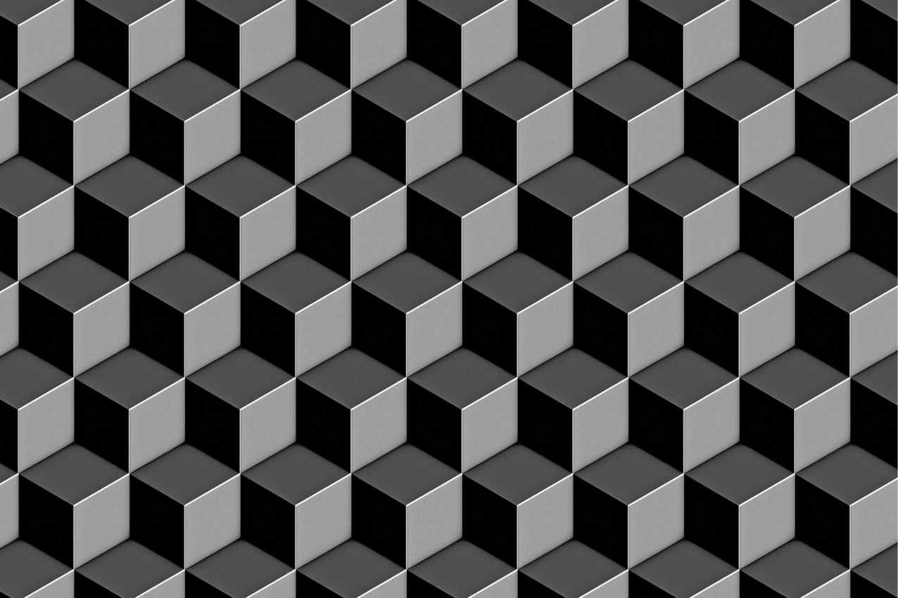 Mantel individual moderno Cuadrados grises 3d - TenVinilo