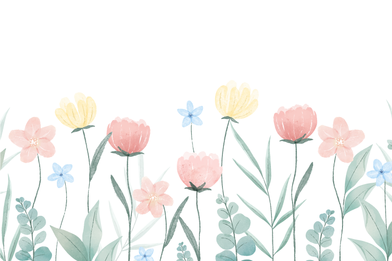 Individual original mesa arreglo floral colorido - TenVinilo