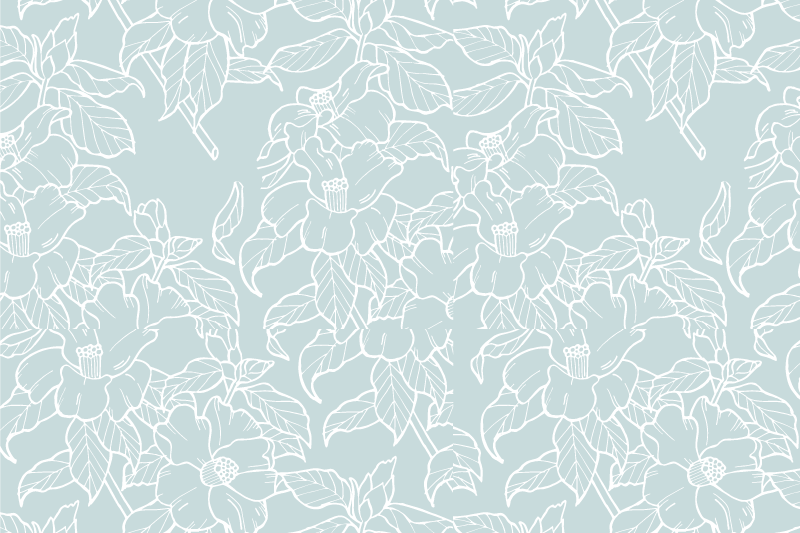 Individual mesa patrón capa de estampado floral - TenVinilo