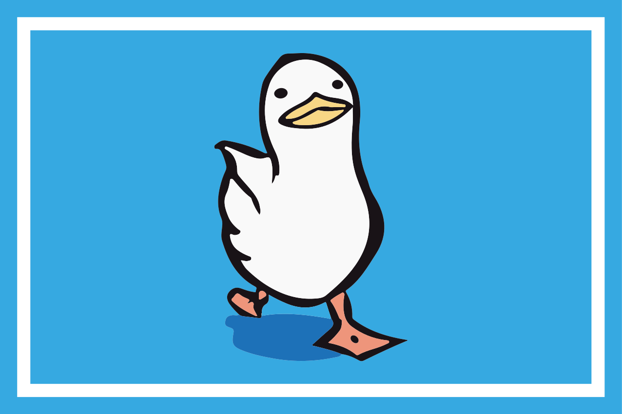 Mantel individual moderno Pato caminando swaggy - TenVinilo