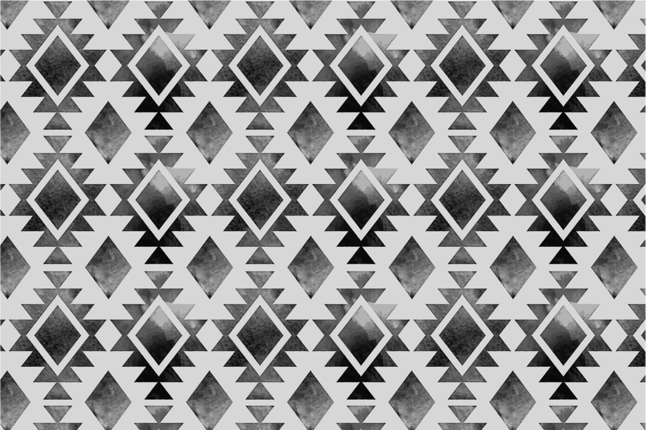 Individual mesa patrón geométrico monocromo - TenVinilo