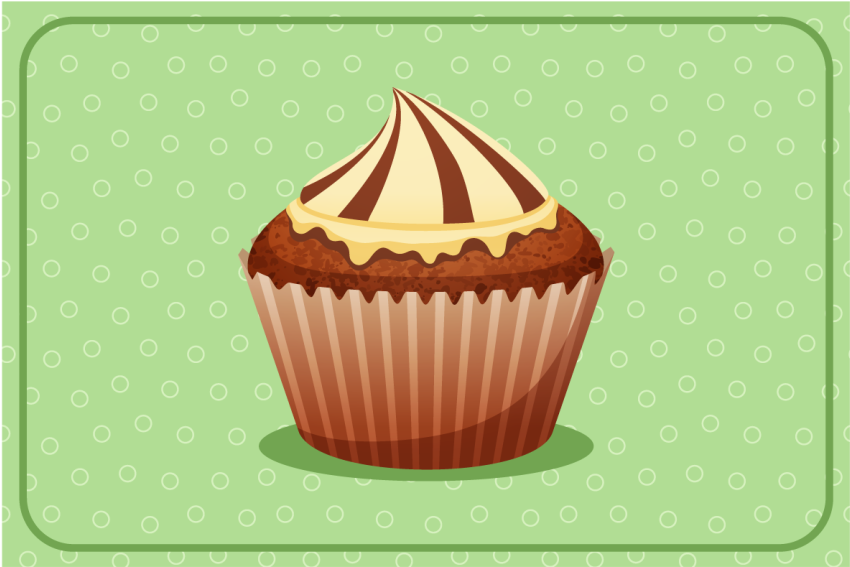 Individual original mesa gráfico de cupcake - TenVinilo
