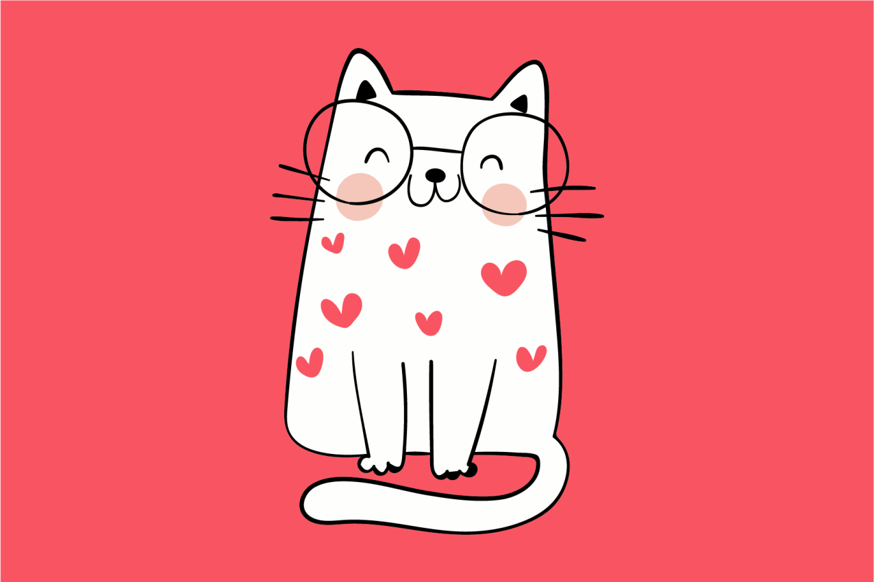 Individual de mesa infantil gato adorable - TenVinilo