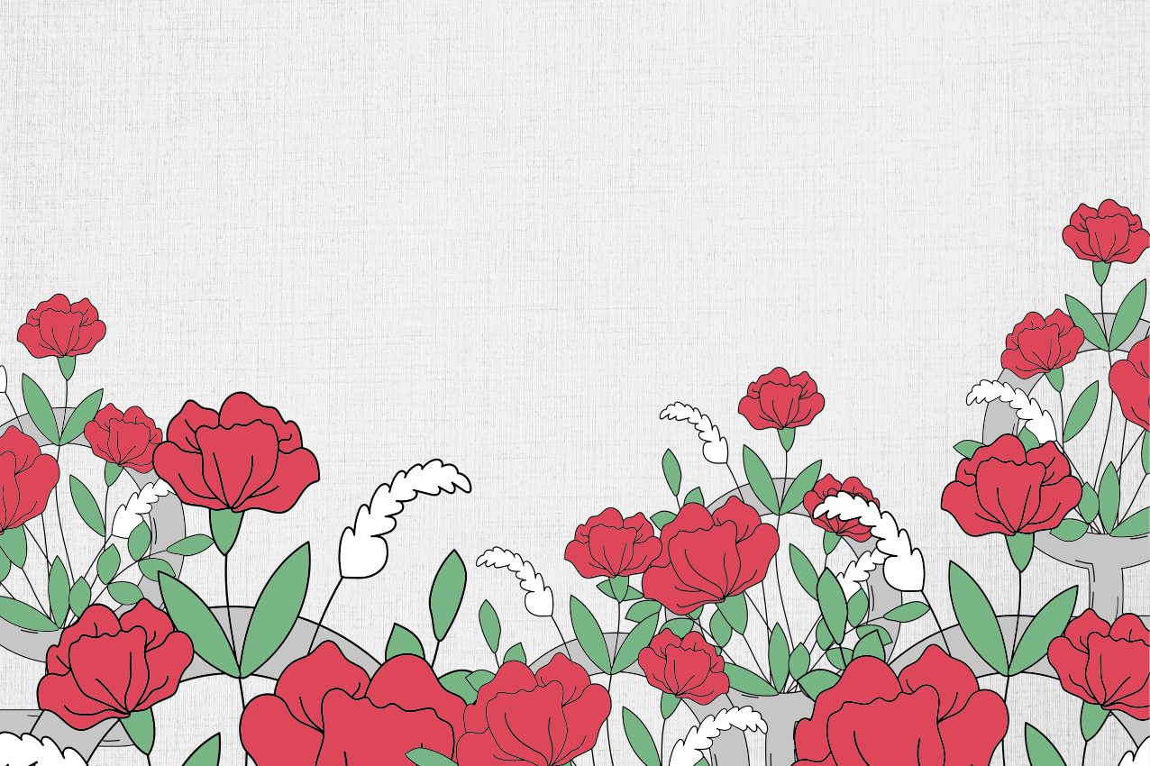 Individual original mesa patrón floral con hojas - TenVinilo