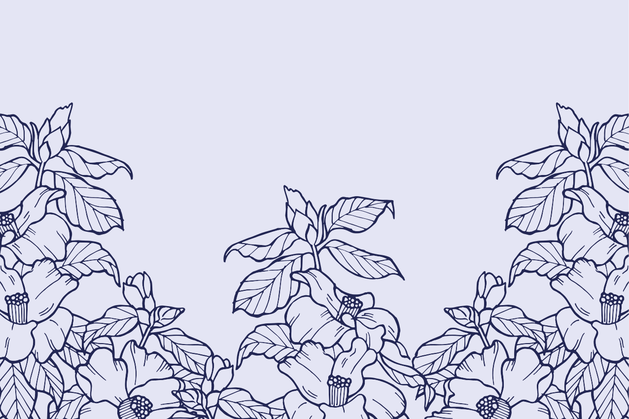 Individual original mesa patrón de borde floral - TenVinilo