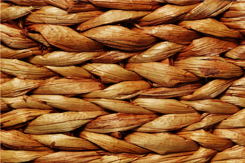 Individual mesa patrón alfombra trenzada natural - TenVinilo