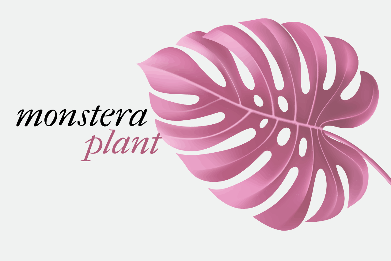 Individual original mesa motivo hoja monstera - TenVinilo