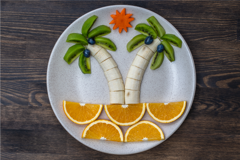 Individual original mesa arreglo de frutas tropicales - TenVinilo