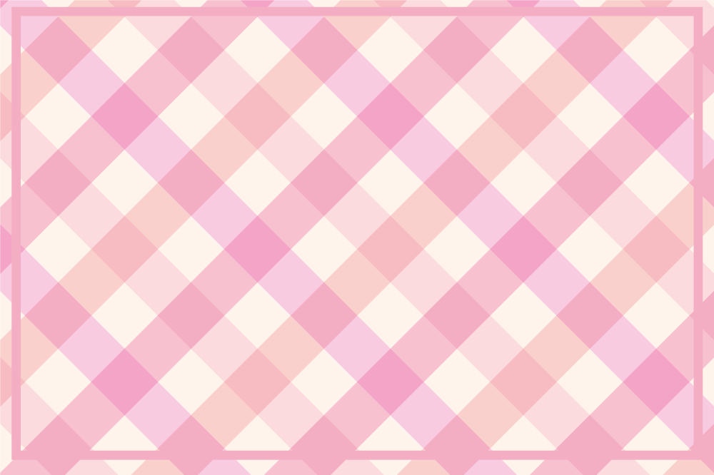 Mantel individual original Patrón de cuadros rosa - TenVinilo