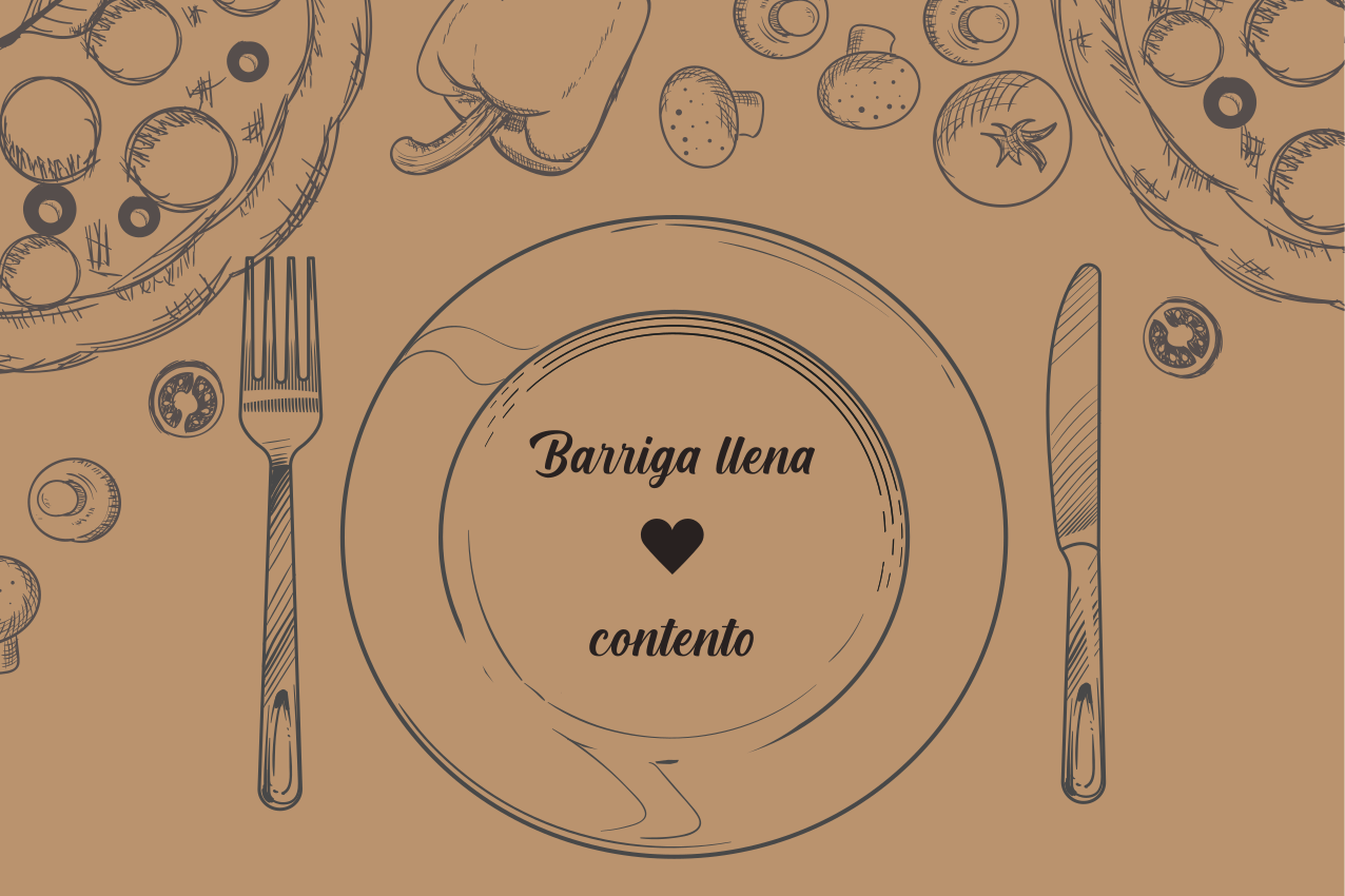 Individual original mesa plato vacío con corazón - TenVinilo