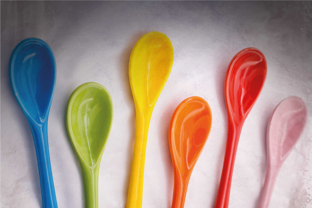 Individual mesa casa utensilios de cocina vibrantes - TenVinilo