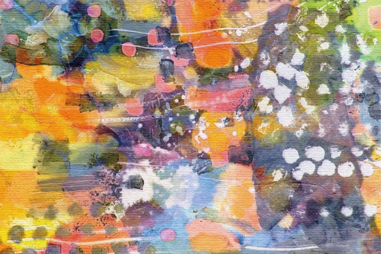 Individual mesa patrón salpicadura de color vibrante - TenVinilo