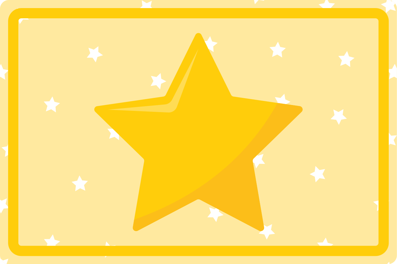 Individual de mesa infantil forma de estrella colorida - TenVinilo