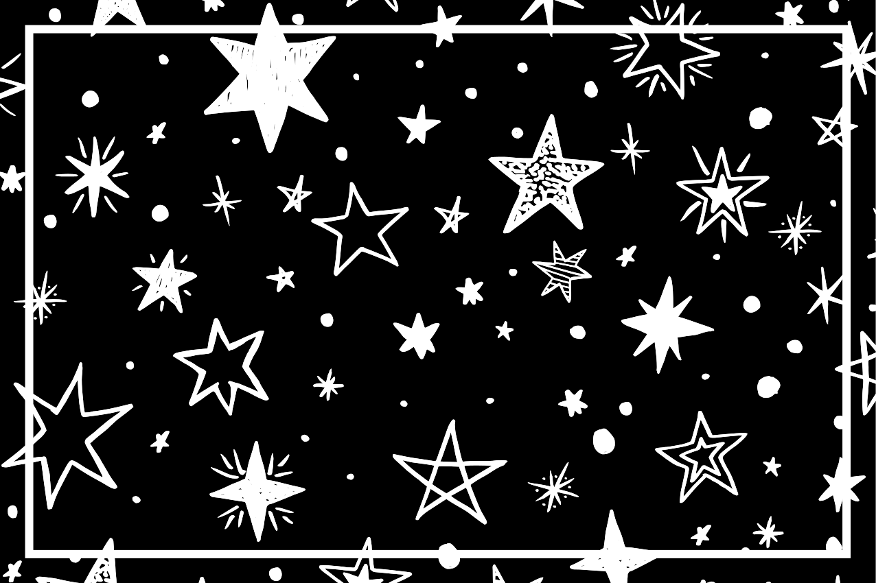Individual de mesa infantil patrón noche estrellada - TenVinilo