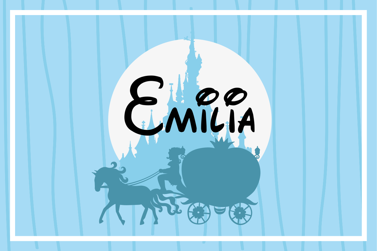 Individual de mesa infantil carroza tirada por caballos - TenVinilo