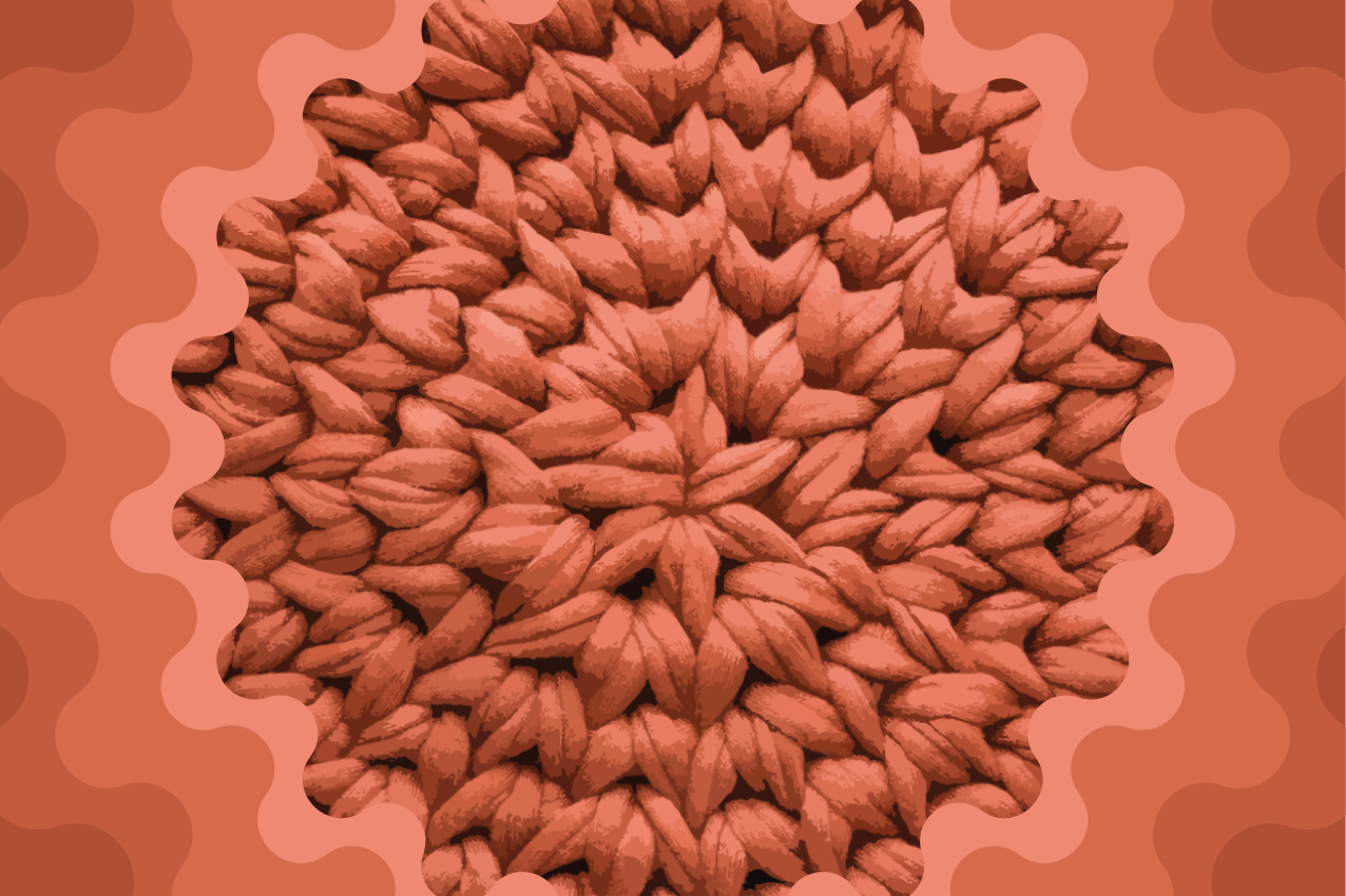 Individual mesa patrón motivo de hojas texturizadas - TenVinilo