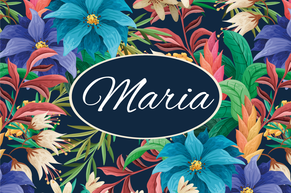 Individual mesa personalizable plato floral personalizado - TenVinilo