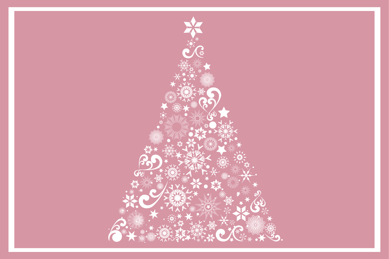 Individual de mesa navideño motivo de árbol festivo - TenVinilo