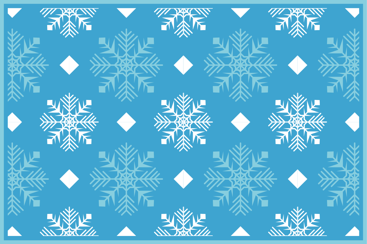 Individual de mesa navideño fondo de copos de nieve - TenVinilo