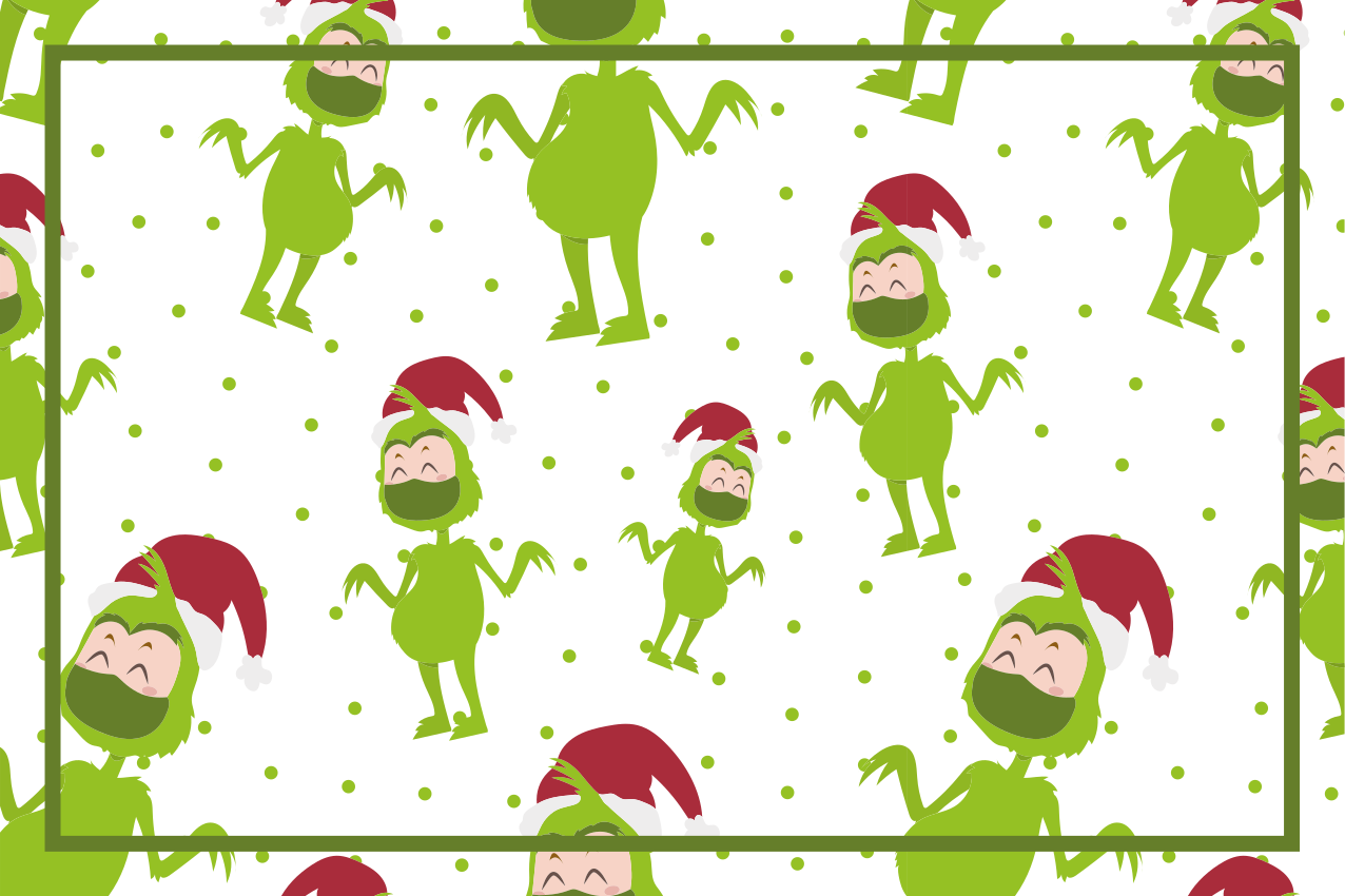 Individual de mesa navideño personajes del grinch - TenVinilo