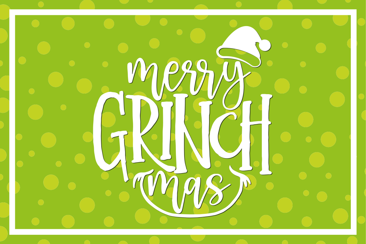 Individual de mesa navideño diseño grinch mas - TenVinilo