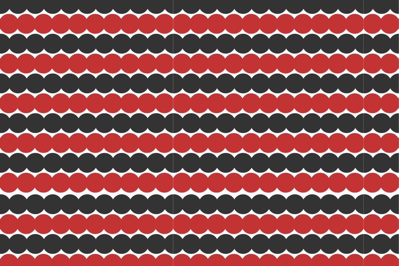 Mantel individual moderno Patrón de círculos de dos colores - TenVinilo