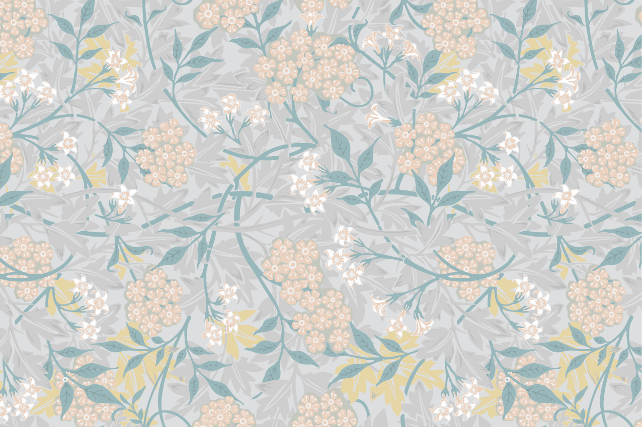 Individual mesa patrón textura floral inspirada - TenVinilo