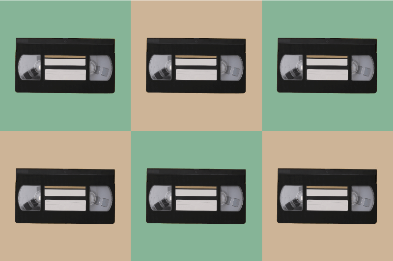 Individual original mesa patrón de cinta vhs vintage - TenVinilo