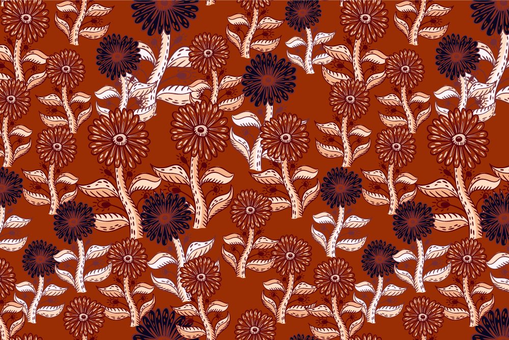 Mantel individual original Diseño de girasol de estilo africano - TenVinilo