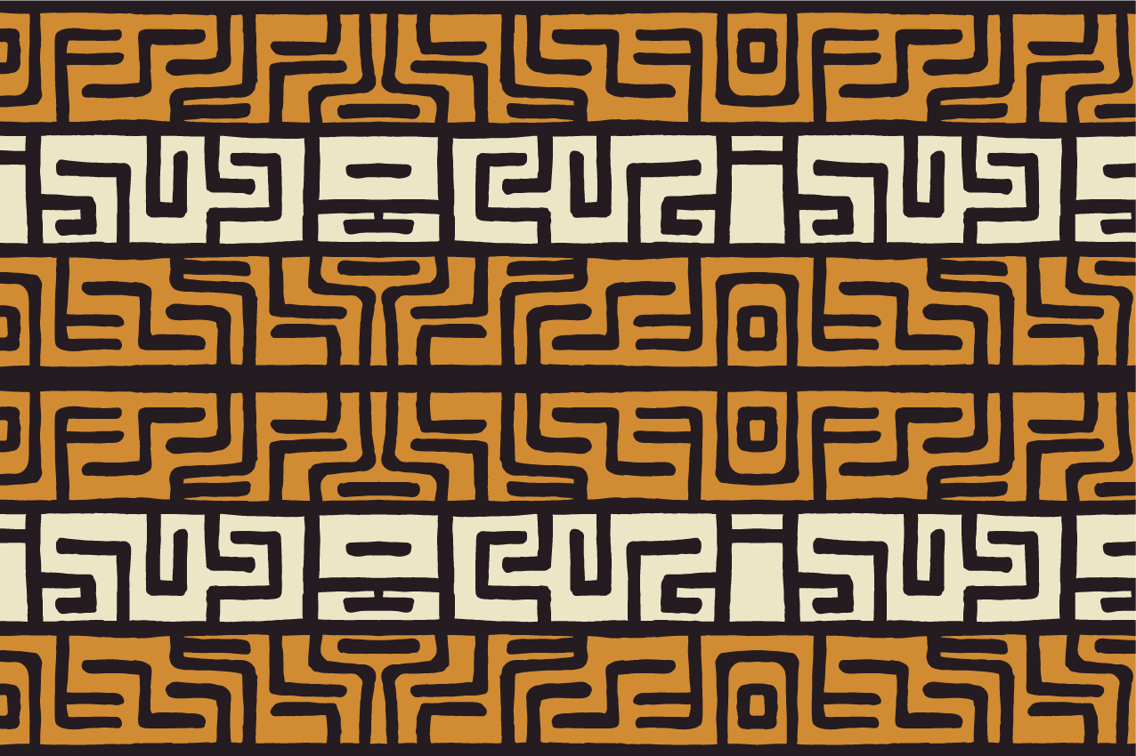 Mantel individual original Patrón abstracto de estilo africano - TenVinilo