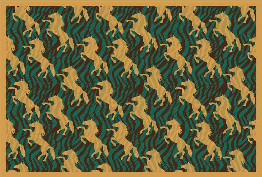 Individual original mesa patrón de unicornio audaz - TenVinilo