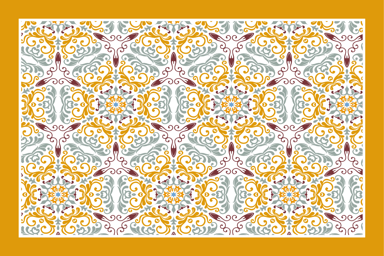 Individual original mesa patrón ornamental elegante - TenVinilo