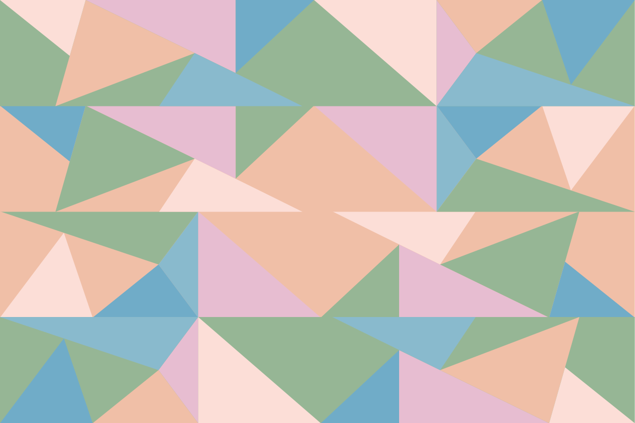 Individual mesa moderno motivos geométricos pastel - TenVinilo