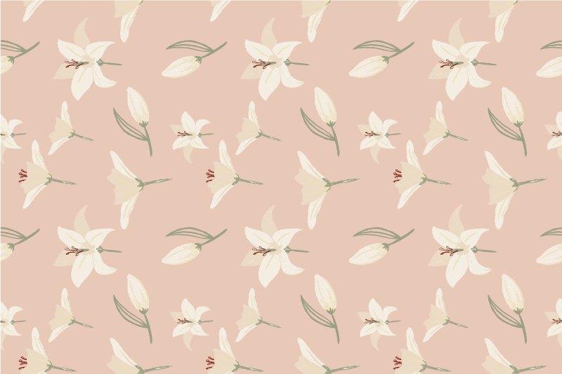 Mantel individual original Lirio blanco sobre fondo desnudo - TenVinilo