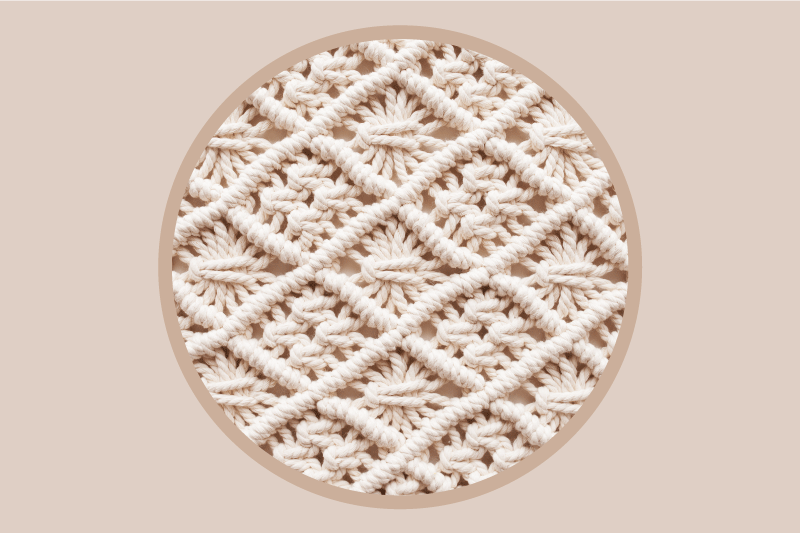 Individual mesa patrón patrón de crochet elegante - TenVinilo