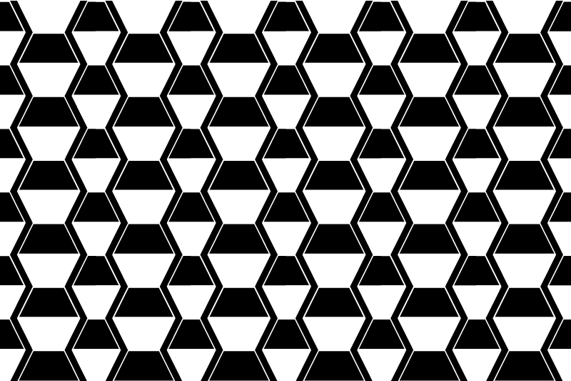 Individual mesa patrón hexagonal estilizado - TenVinilo