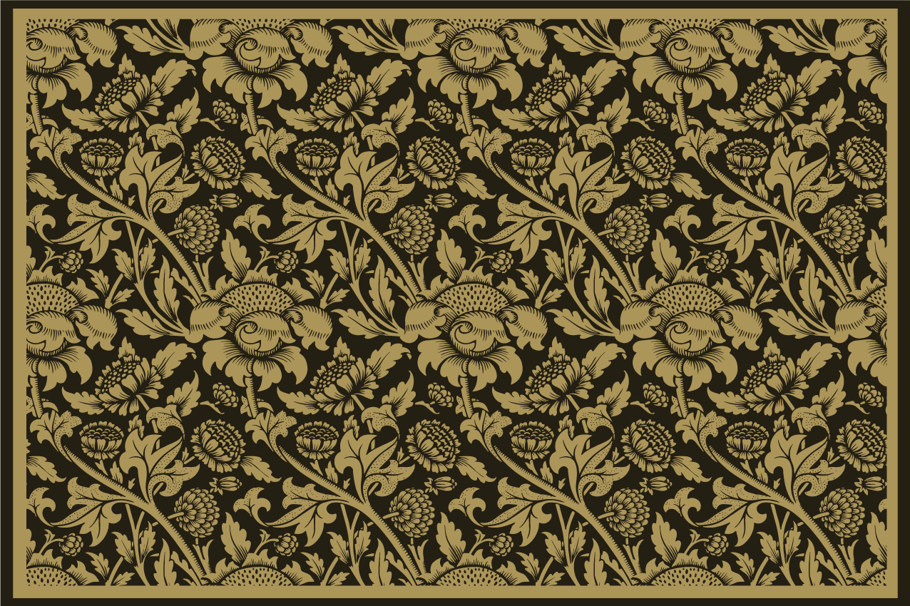 Individual de mesa elegante elegancia botánica - TenVinilo