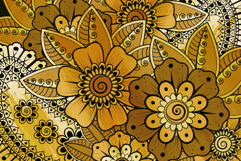 Mantel individual textura paisley índico - TenVinilo