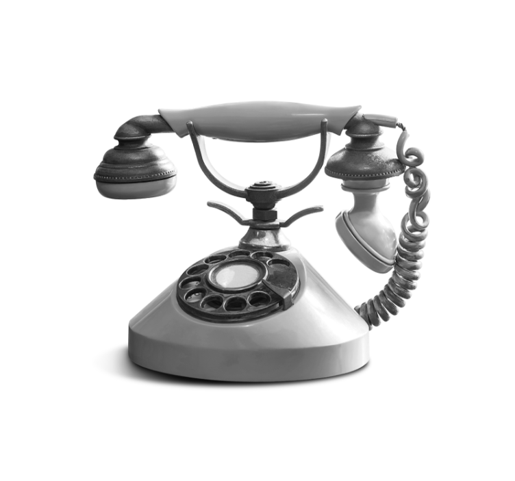 Mural para salón primer plano de un teléfono retro - TenVinilo