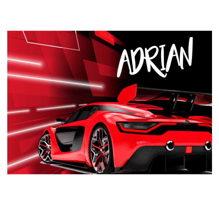 Fotomural de coche Coche deportivo rojo - TenVinilo